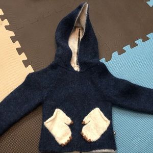 100% baby alpaca Oeuf baby sweater.